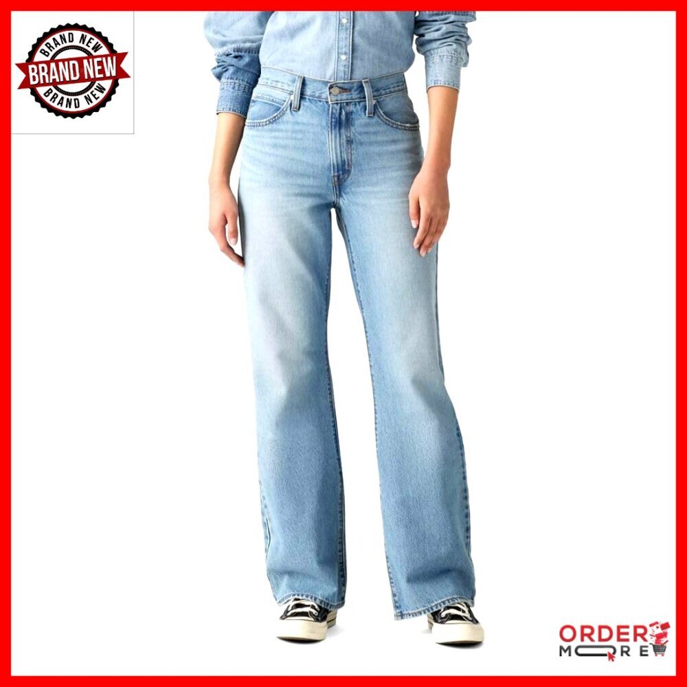 Mid Rise Baggy Bootcut Jeans Vintage 90s Fit Denim Pants